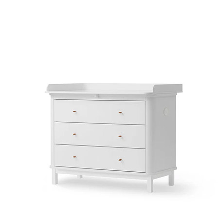 OLIVER FURNITURE WOOD Komoda dziecięca z trzema szufladami i przewijakiem, white