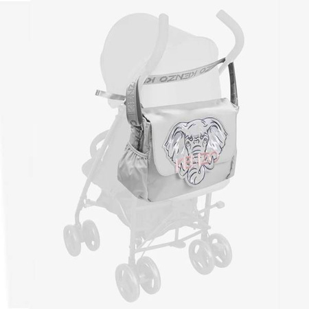 KENZO Kids Torba na akcesoria niemowlęce z matą do przewijania Elephant szara