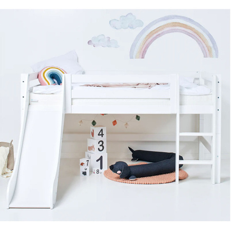 Hoppekids ECO Luxury Low bunk bed with slide and vertical ladder 90x200