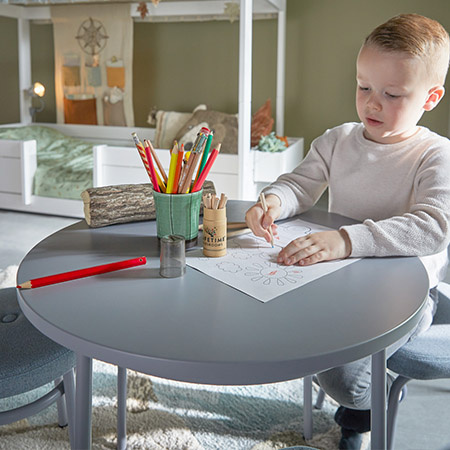 LIFETIME Kidsrooms Children's round rug Canoe Adventure