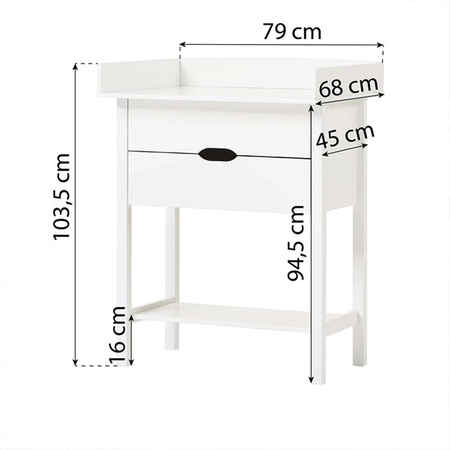 HOPPEKIDS ISABELLA Changing table, white