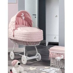 DILI BEST ASTRID Kołyska dziecięca z budką różowa