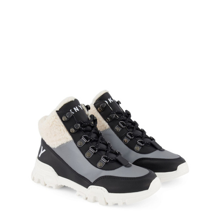 DKNY Sneakersy dziecięce za kostkę ocieplane futerkiem