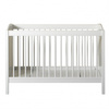Wood cot, white/oak