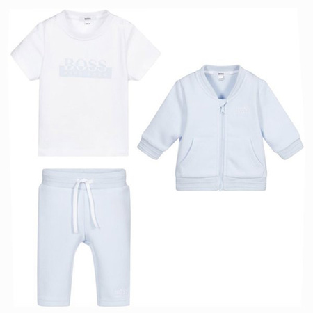 BOSS KIDS Boys Blue Cotton Tracksuit