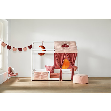 LIFETIME Kidsrooms Łóżko dziecięce z dachem, białe