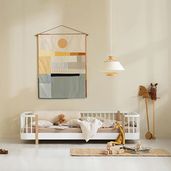 OLIVER FURNITURE Wood Original floor bed, white/oak