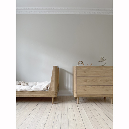 We Are Bitte Nature children's chest of drawers with three drawers, oak