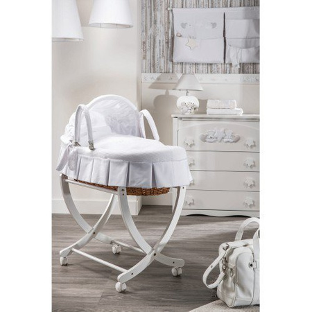 NANNY Carry Cot Moses Basket with Cover White