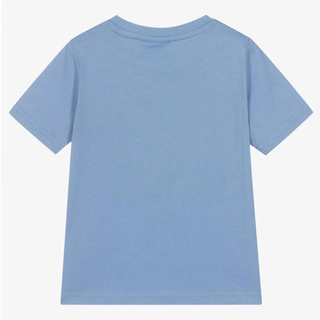 BOSS KIDS T-shirt dziecięcy dla chłopca z krótkim rękawem błękitny