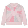 BILLIEBLUSH Pink girls' sweater with diamond appliqué
