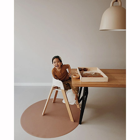 EEVEVE Mata podłogowa Splat mat - Cappuccino Brown