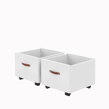 LIFETIME Kidsrooms Dwa pojemniki na kółkach, białe
