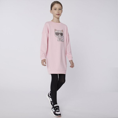 KARL LAGERFELD KIDS Sukienka z aplikacją kotka 