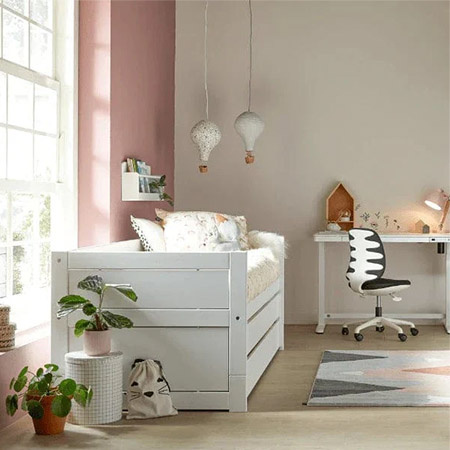 LIFETIME Kidsrooms Cabin Bed incl. Guest Bed and Bed Drawer, white
