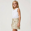 TWINSET Girls woven shorts with maxi pockets