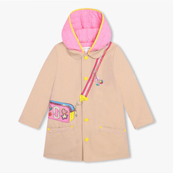 THE MARC JACOBS Girls beige hooded snapshot trench coat