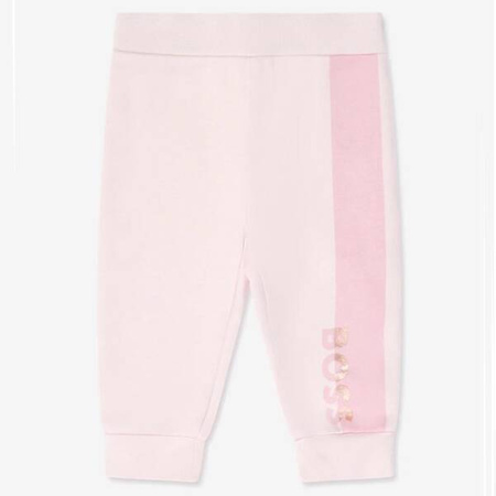 BOSS Kids Baby girls three-piece logo tracksuit in light pink