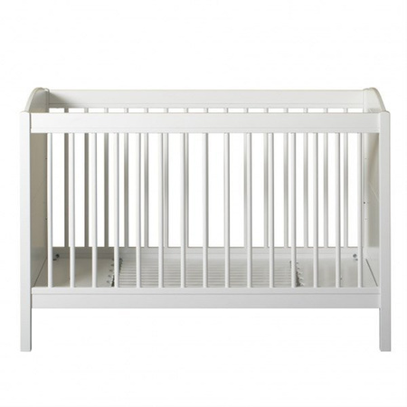 Wood cot, white/oak