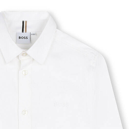 BOSS Kids Elegant boys long sleeve white shirt