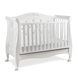 ItalBaby white baby cot with sofa option