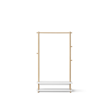 OLIVER FURNITURE CAMP Вішалка для одягу, білий/дуб