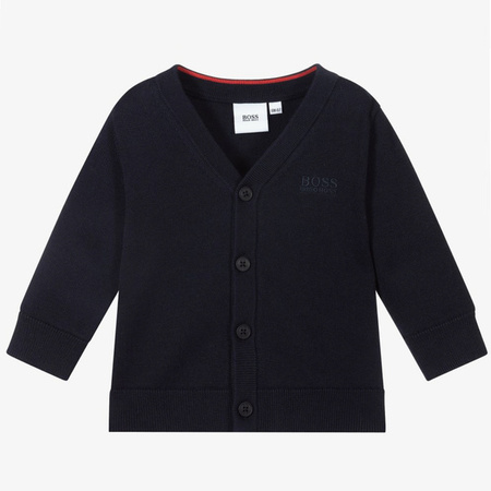 BOSS Kids Baby boys navy cardigan