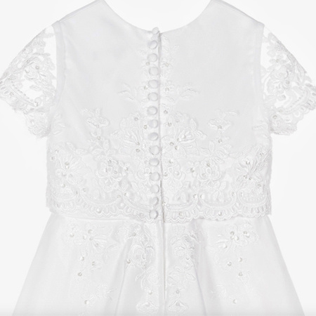 SARAH LOUISE Sukienka komunijna z krótkim rękawem biała