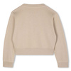 HUGO Girls' Sweatshirt with Embroidered Logo, Sand