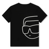 KARL LAGERFELD Boys short sleeve black t-shirt with logo print