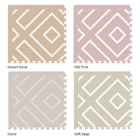 EEVEVE PLAYMAT Modern Blocks - Desert sand