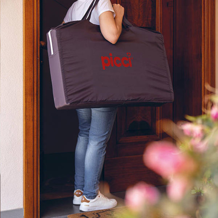 PICCI Kołyska dla niemowlaka biało-szara