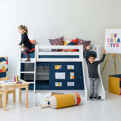 Hoppekids ECO Luxury Low bunk bed with slide and vertical ladder 90x200