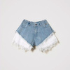 TWINSET Girls woven shorts in turquoise