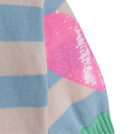 Billieblush Baby girl pink and blue stripe cardigan