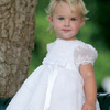 SARAH LOUISE Girls tulle and organza dress in white
