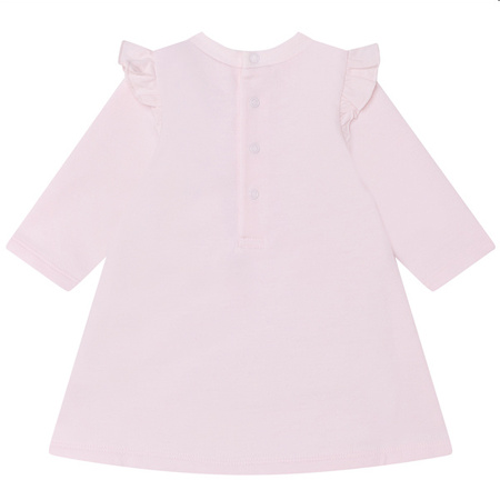 THE MARC JACOBS Sukienka niemowlęca z długim rękawem różowa z nadrukiem