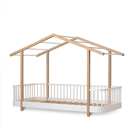  Olver Furniture Wood Original house bed, white/oak