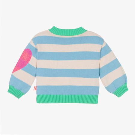Billieblush Baby girl pink and blue stripe cardigan