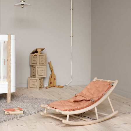 OLIVER FURNITURE WOOD BABY & TODDLER ROCKER, OAK/CARAMEL