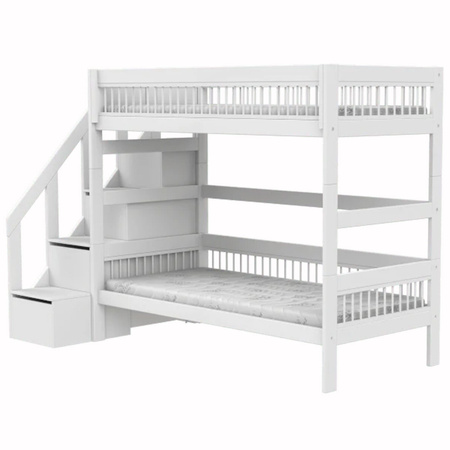LIFETIME Kidsrooms Łóżko piętrowe ze schodkami 90x200 cm - Breeze