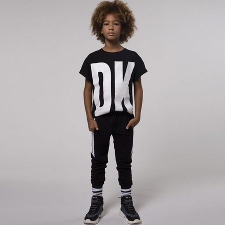 DKNY T-shirt dziecięcy czarny z nadrukiem logo