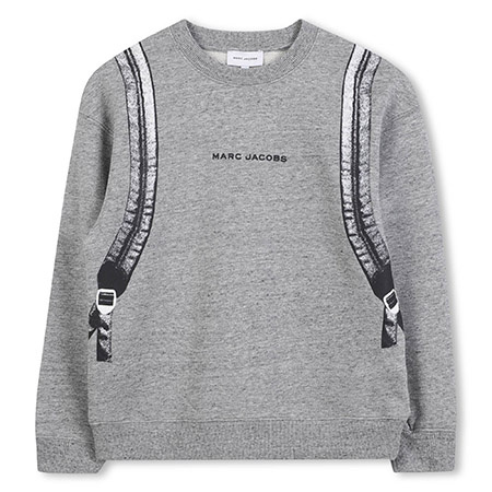 The Marc Jacobs Boy's Sweatshirt with Backpack Print, Gray