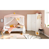 LIFETIME Kidsrooms  Szafa dziecięca dwudrzwiowa z drążkiem na ubrania 100 cm, biała