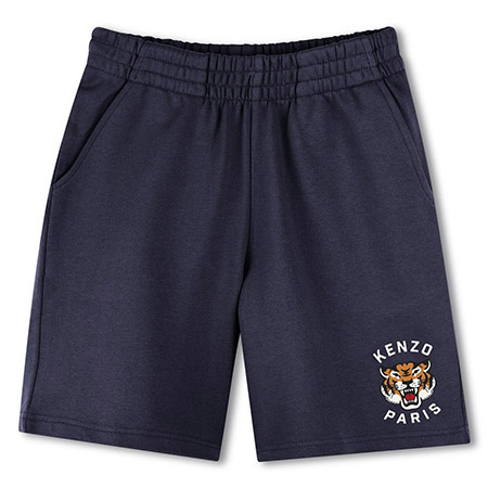 KENZO Kids Bermudy chłopięce Tiger, granatowe