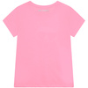 KARL LAGERFELD KIDS T-shirt dziewczęcy z krótkim rękawem różowy