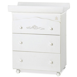 ItalBaby Dresser changing table and with a bathtub, white