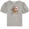 KENZO Kids T-shirt dziewczęcy z krótkim rękawem z nadrukiem tygrysa
