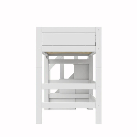 LIFETIME Kidsrooms Łóżko High Sleeper 152 ze schodkami 90x200 cm, białe