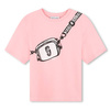 THE MARC JACOBS T-shirt dziecięcy dla dziewczynki z nadrukiem różowy